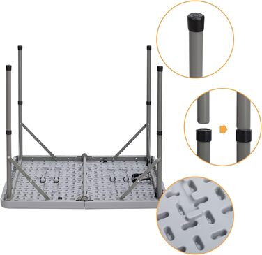 Складаний стіл для кемпінгу 87 х 87 см HollyHOME