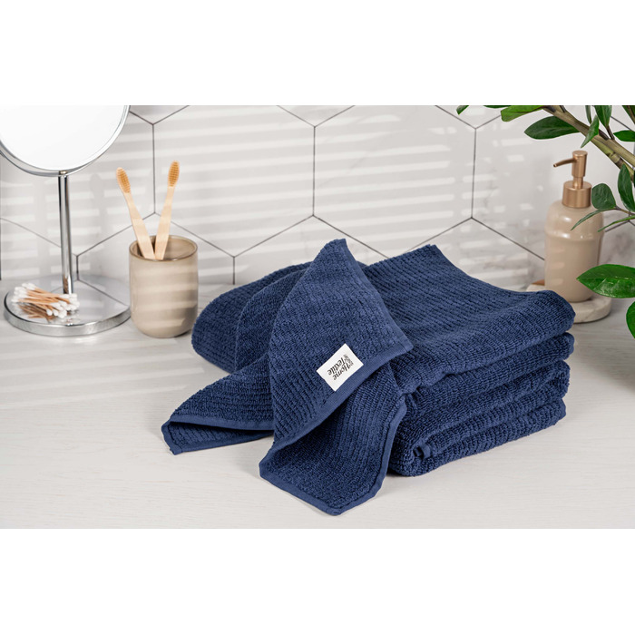 Рушник махровий Ardesto Air, 50х90см, 100% бавовна, синій