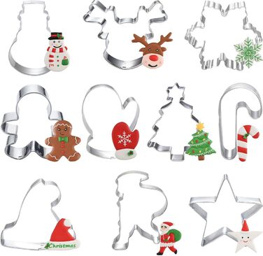 Набір різдвяних формочок для печива, 10 шт. tarumedo
