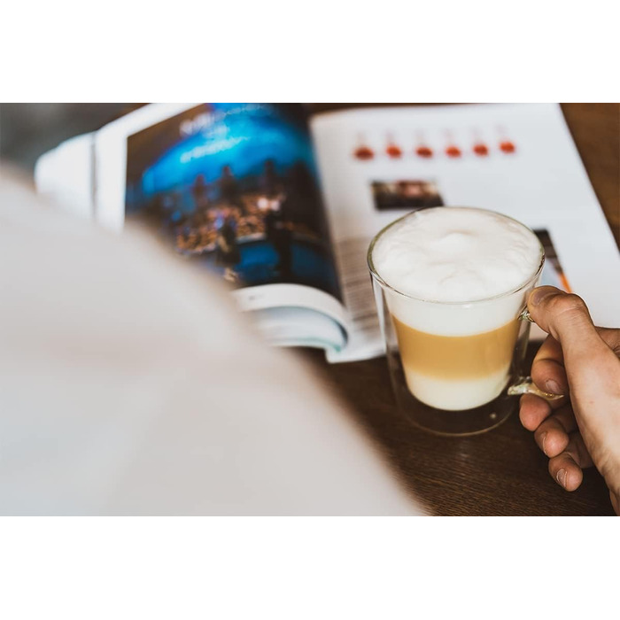 Консимо. Кофейные бокалы с двойными стенками Бокалы для коктейлей Стаканы для воды Стакан для чая Чашка для чая - Прозрачный набор из 2 шт. (Diva, 250 мл)