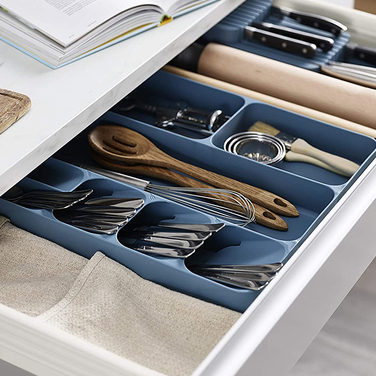Органайзер для столових приборів великий синій DrawerStore Joseph Joseph