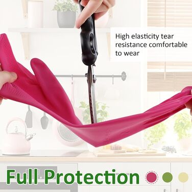 Перчатки для мытья посуды 3 пары 38 см WATUNID