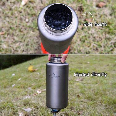 Одношарова титанова пляшка для води 1 л. Boundless Voyage