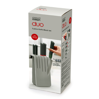 Набір ножів на підставці, 5 предметів різнокольоровий Duo Joseph Joseph