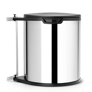 Вбудований сміттєвий бак 15 л глянсовий сталевий Built in Bin Brabantia