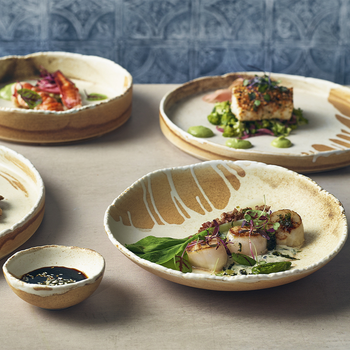 Миска глибока кругла 25*h 5.3 см, 920 мл, Terra Porcelain Roko Sand, GenWare