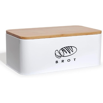 Хлібниця з кришкою 42 х 23 х 16 см білий Theo&Cleo