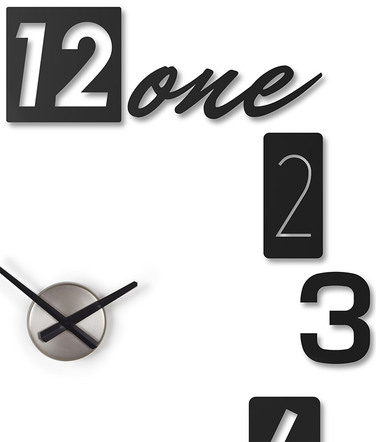 Годинники настінні 81,9х81,9х5 см чорні Nubra Umbra