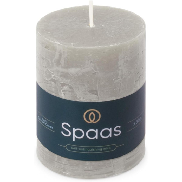 Свічка Spaas Rustic Pillar 70/95 мм 35 шт. - світло-рожева (світло-сіра)