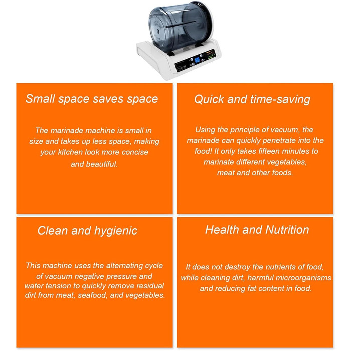 Вакуумний маринатор для м'яса та овочів 7 л білий LNNLOO