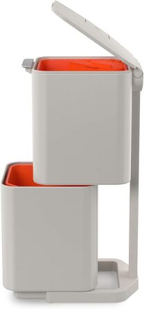 Контейнер для сміття подвійний 40 л білий Totem Compact Joseph Joseph