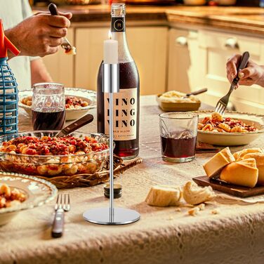 Набір із 6 свічників, канделябри-свічки 33/28/23 см, високі свічники, декоративні вінтажні металеві свічники для святкування днів народження, річниць, весіль, декору дому (чорний) Чорний 6 шт. (срібний 6 шт. )