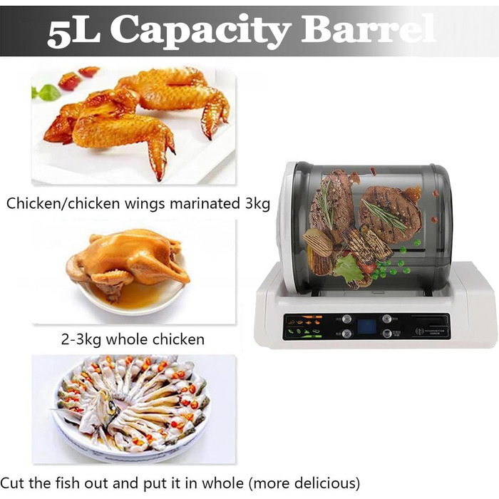 Вакуумний маринатор для м'яса та овочів 5 л білий XUXIAO