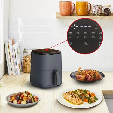 Tefal Мультипіч EasyFry Compact, 1300Вт, чаша-3л, сенсорне керув., пластик, темно-синій