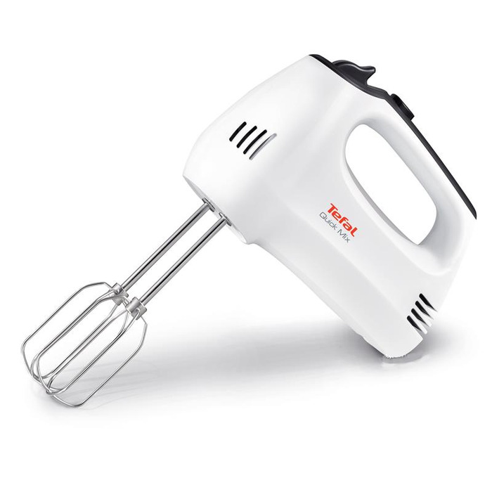 Tefal Міксер ручний Quick Mix 300Вт, насадки-4, турборежим, біло-сірий