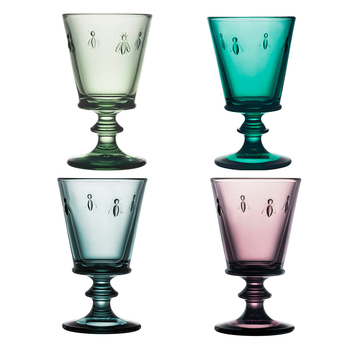 Келих для вина, кубок 240 мл, набір 4 шт., 4 різні кольори, Abeille, La Rochere