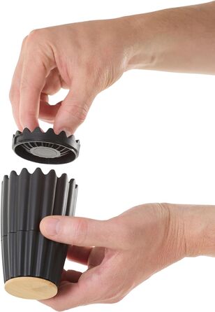 Мельница для перца и соли двойная магнитная, черная MagTwo AdHoc