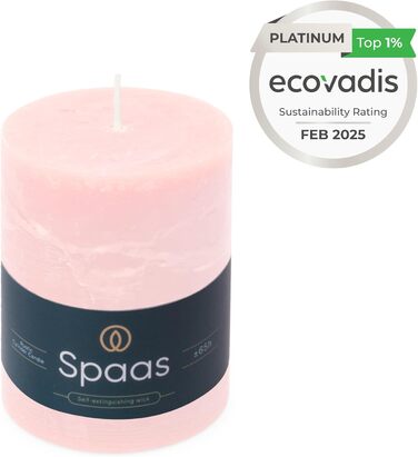 Свічка Spaas Rustic Pillar 80/110 мм 65 шт. - (світло-рожева)