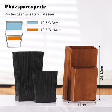 Блок для ножів із деревини акації ENOKING