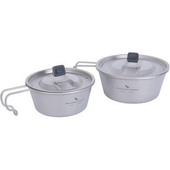 Титановая чаша 520 мл Sierra Bowl Походная кружка с крышкой и подвесной ручкой На открытом воздухе Горшок Походы Портативная чашка Посуда Легкая походная посуда для напитков Набор для приготовления пищи Ti1098T (350 мл 520 мл Ti1099t)