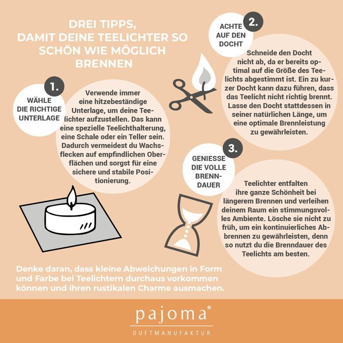 Ароматичних чайних свічок 3x30 шт. ароматичні свічки багато ароматів на вибір висота 1,5 см, Ø 3,5 см (персик, 3 x 30 шт. у упаковці), 90