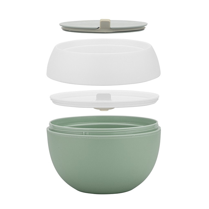 Ланч-бокс с двома відділенням круглий Fissman 15x12 см / 800 мл (6804)