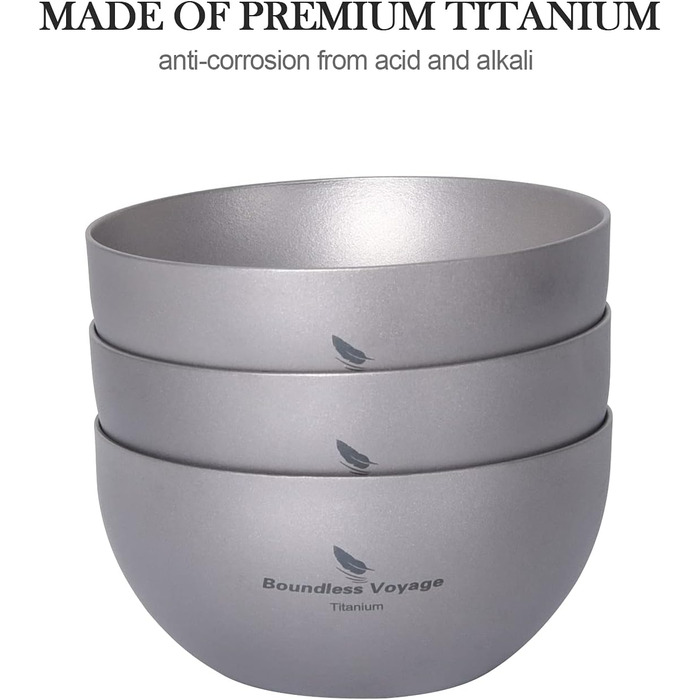Титанові чаші для кемпінгу 2 шт. iBasingo