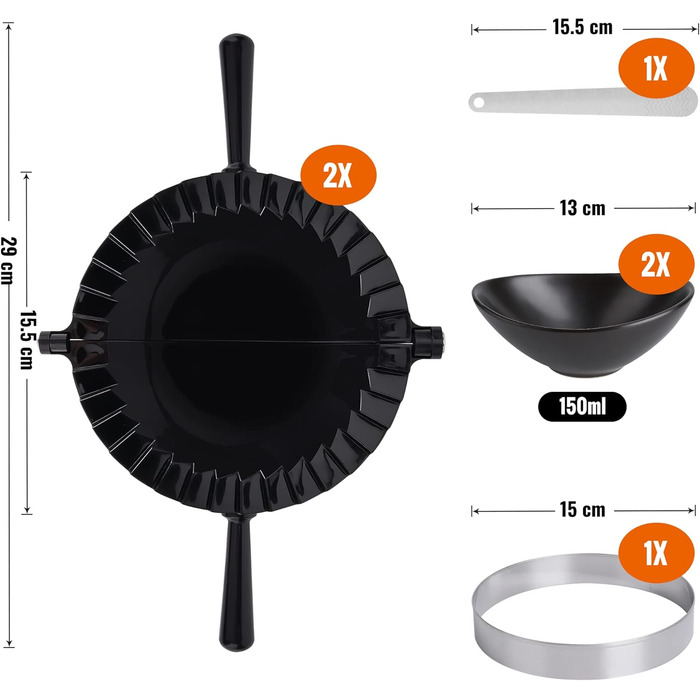 Форми для тортильяди 15,5 см 7 предметів Tortillada