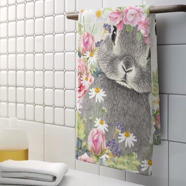 Різдвяні кухонні рушники Kwlegh, рушник для рук, різдвяна ялинка, цукерка-тростина, сніжинка, рушник для пальців, набір з 2 шт. , милий чоловічий банний рушник, високопоглинаючі рушники, 36 x (великодній-b)