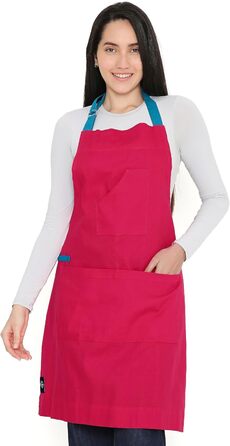 Регулируемый кухонный передник с карманами 68 x 85 см розовый Encasa XO