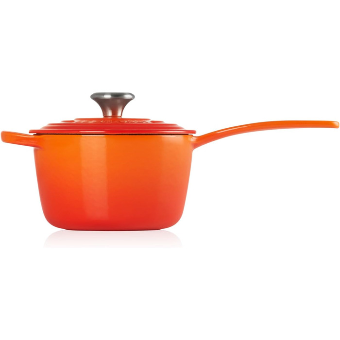 Чавунний сотейник Ø 16 см, 1,2 л з кришкою, полум'яно-червоний Signature Le Creuset