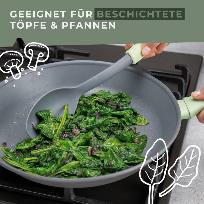 Ложка сервірувальна 33 см сіро-зелена Ecolution Fackelmann