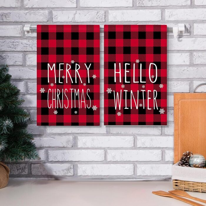 Набір з 2 різдвяних кухонних рушників 45 x 65 см, набір F Ohok