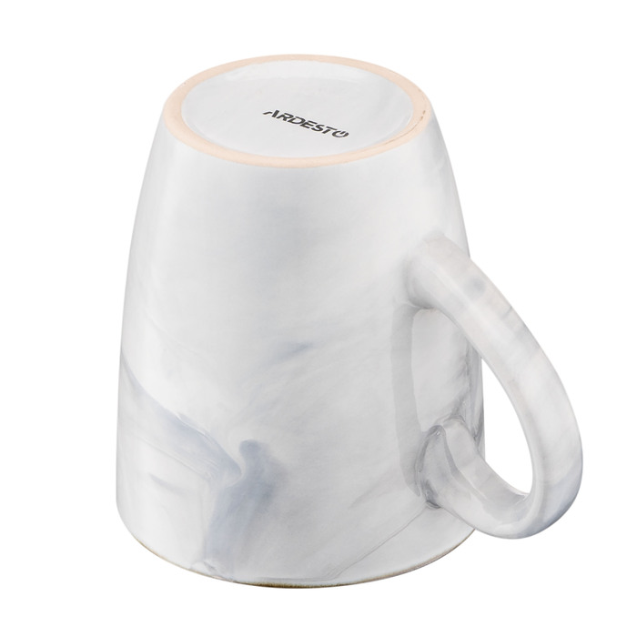 ARDESTO Чашка Marmo, 390 мл, біла, кераміка