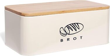 Хлібниця з кришкою 42 х 23 х 16 см бежевий Theo&Cleo