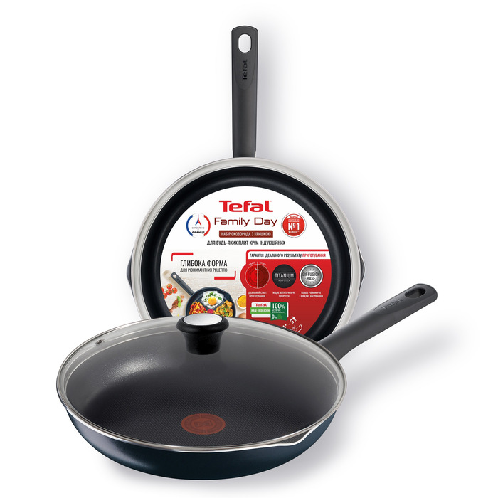 Tefal Сковорода с крышкой для Дня семьи 24 см