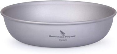 Безграничный Вояж Сверхлегкий Кемпинг Титановая Сковорода Посуда Тарелка С Сумкой Для Переноски Наружная Титановая Посуда и Измерительный Набор Приборов (Ti13136B)