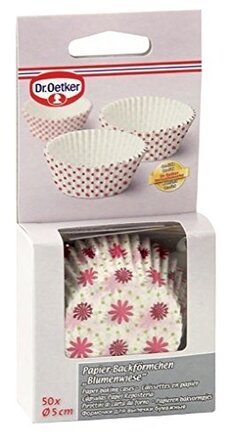 Набір різнокольорових паперових формочок для випічки кексів 50 шт Ø 5 см Back - Helfer Dr. Oetker