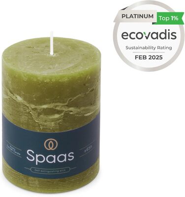 Свічки Spaas Rustic Pillar 80/110 мм 65 шт. - (Оливково-зелені)