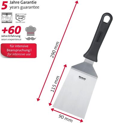 Профессиональных токаря/шпателя для гриля (угловые, жесткие) с перфорированным и закрытым лезвием, нержавеющая сталь/пластик, Master Line, черный/серебристый, 134422E6, 29 см (закрытый, 2 шт.), 2 шт., 2