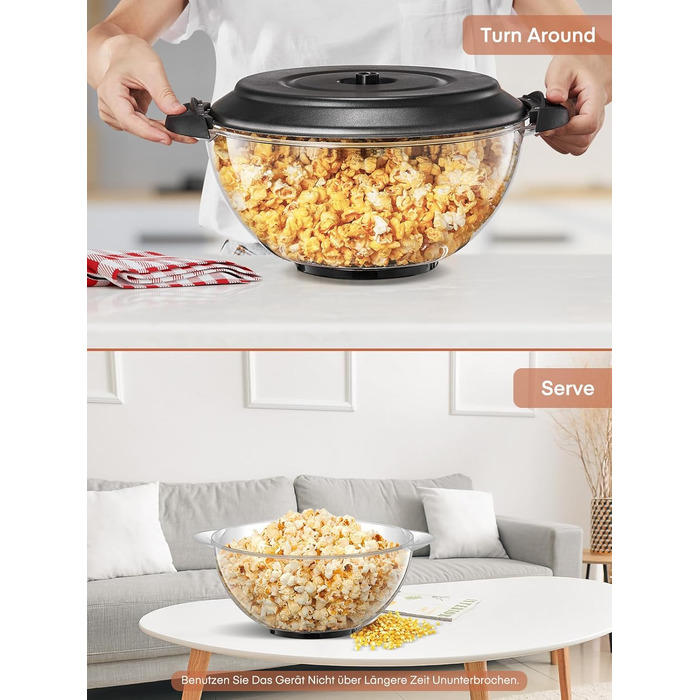 Машина для попкорну 5,5 л, 800 Вт червоний HOUSNAT