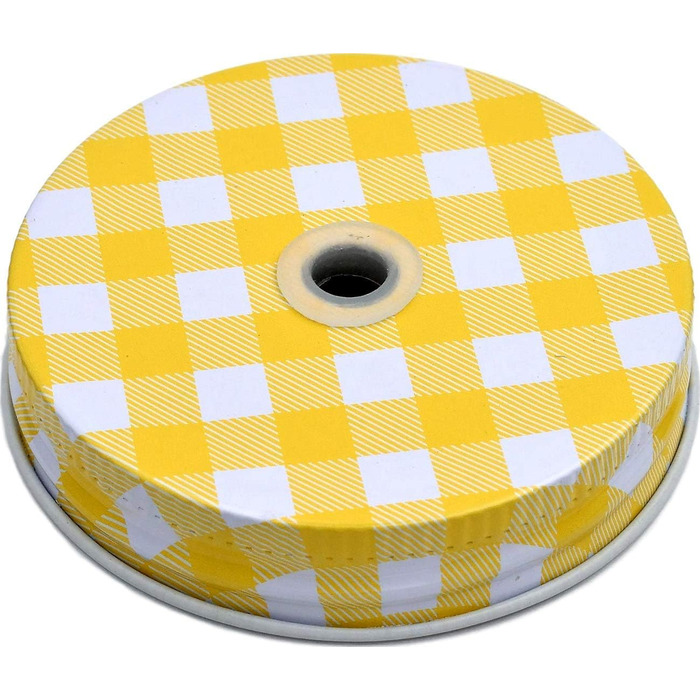 Набор из 12 стаканов для питья с крышкой 450 мл желтый gouveo