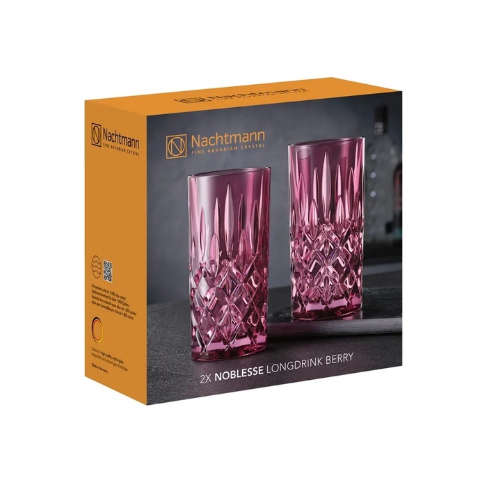 Набір склянок для лонгдринків 395 мл, 2 предмети, розовий Noblesse Nachtmann