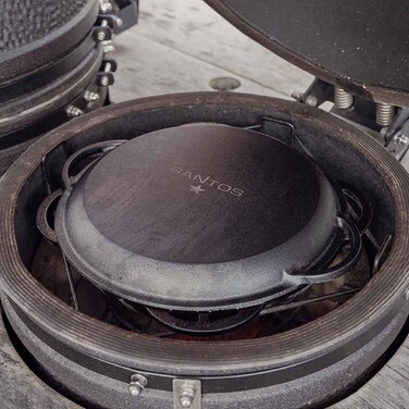 Казан чавунний 8 л з кришкою Santos