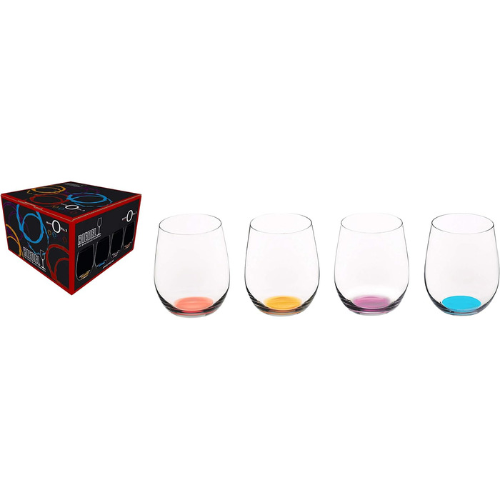 Набір з 4 різнокольорових склянок 335 мл, O Wine Tumbler Riedel
