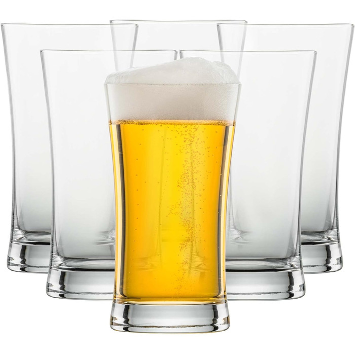 Пиво SCHOTT ZWIESEL Pintglas Basic 0,6 л (набор из 6 шт.), Пинтовые бокалы для английского пива, хрустальные бокалы Tritan, которые можно мыть в посудомоечной машине, Made in Germany (арт. No 115272) (Упаковка с пивным тюльпаном Classico 0,3 л)