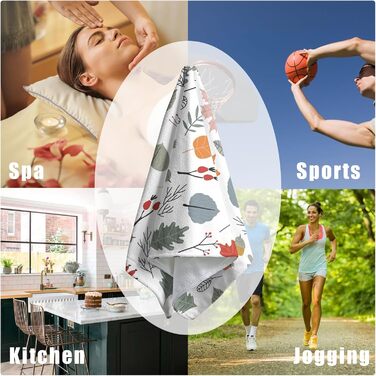 Різдвяні кухонні рушники Kwlegh, рушник для рук, різдвяна ялинка, цукерка-тростина, сніжинка, рушник для пальців, набір з 2 шт. , милий чоловічий банний рушник, високопоглинаючі рушники, 36 x (осіння рослина)