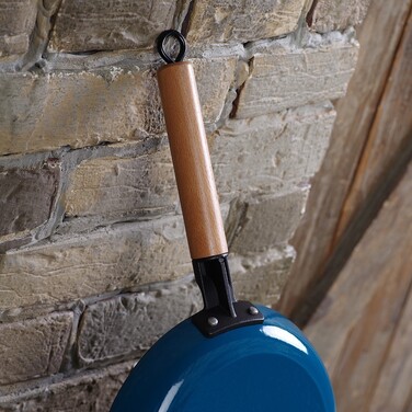 Кругла пательня-гриль Fissman з дерев`яною ручкою 24x3,5 см чавун (4045)