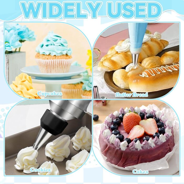 Шприц кондитерський з насадками для декору тортів і кексів, чорний Erzekrim