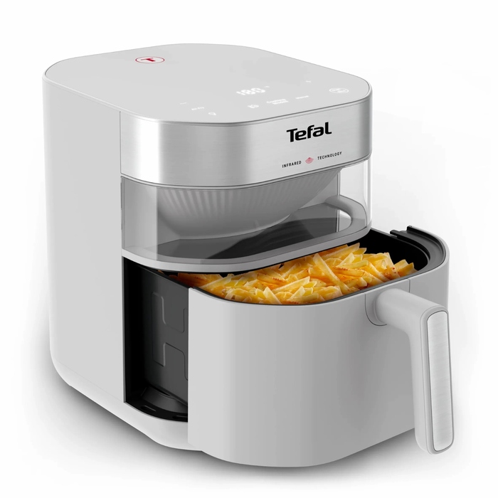Tefal Мультипіч Easy Fry Infrared, 1500Вт, чаша-7л, сенсорне керув., 8 програм, з віконцем, пластик, світло-сірий